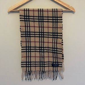 VINTAGE Burberry Lambswool Scarf, Tan